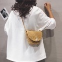 Straw bag women's 2022 new all-match retro rattan bucket bag beach braided shoulder messenger small bag